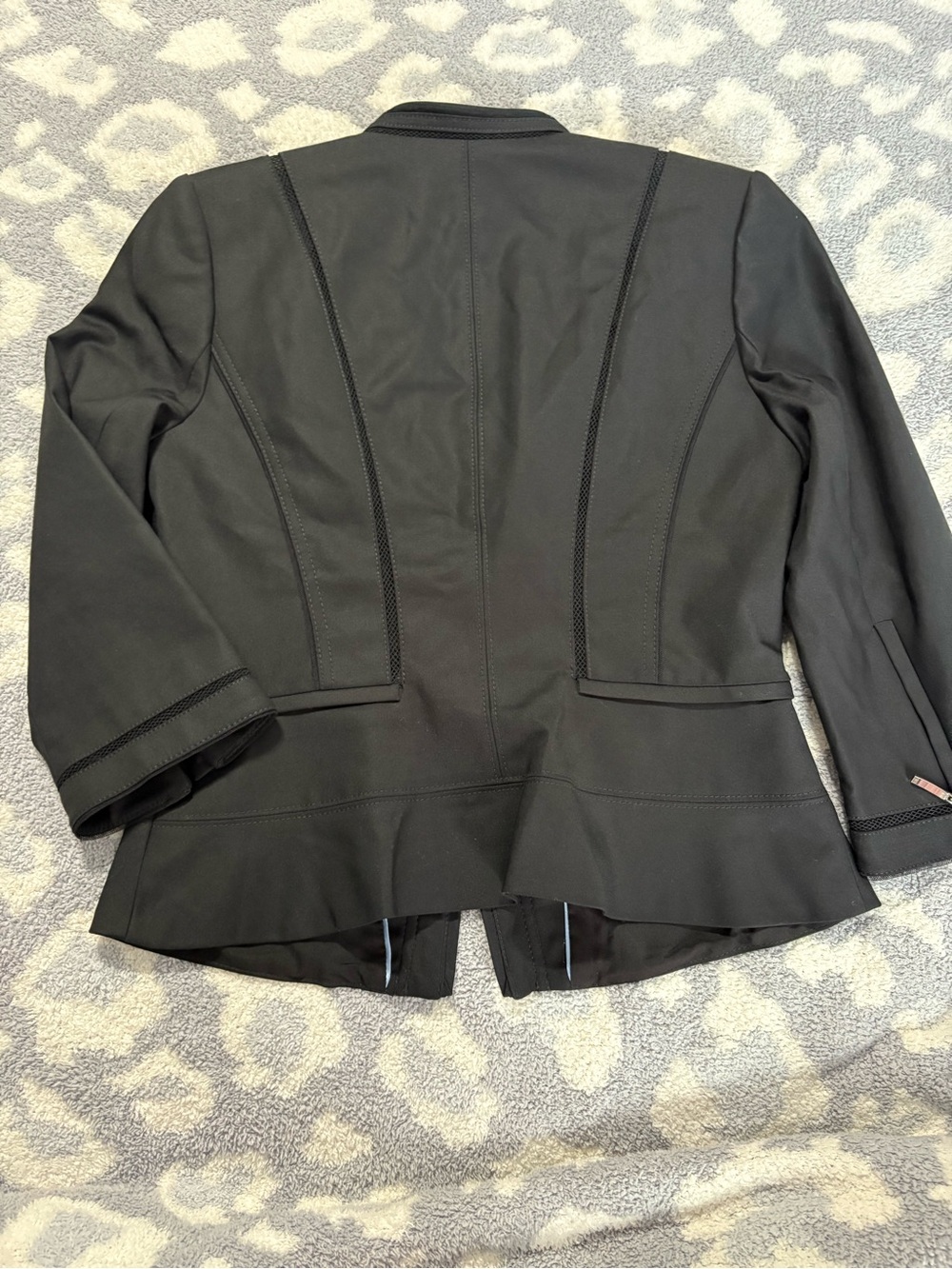 WHBM Perfect Form Blazer Jacket Black Zip Front Peplum 6 - Picture 14 of 15